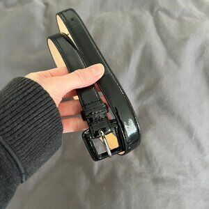 WCM for Neiman Marcus genuine Italian leather belt with black patent exterior